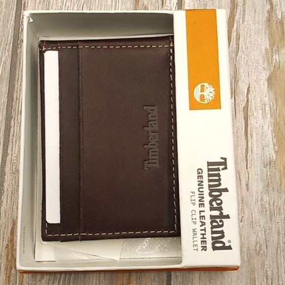 ❤️hp❤️ timberland Delta Leather Flip Clip Wallet Bag - Picture 1 of 6